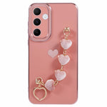 For Samsung Galaxy A54 5G Case TPU Phone Cover with Chain Strap Electroplating Edge
