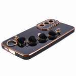 For Samsung Galaxy A35 5G Case Electroplating Edges TPU Phone Cover with Love-Heart Strap
