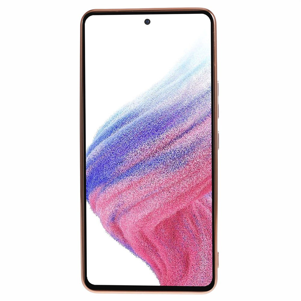 For Samsung Galaxy A52 4G / 5G / A52s 5G TPU Case with Heart Chain Strap, Electroplating Phone Cover