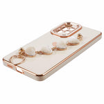 For Samsung Galaxy A52 4G / 5G / A52s 5G TPU Case with Heart Chain Strap, Electroplating Phone Cover