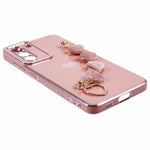 Samsung Galaxy S21 4G / 5G-skal TPU Love Hearts Estetiskt skal med remkedja
