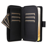 For iPhone 12 mini Zipper Wallet Case Rhombus Leather Handbag Phone Cover