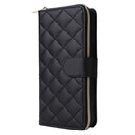 For iPhone 12 mini Zipper Wallet Case Rhombus Leather Handbag Phone Cover