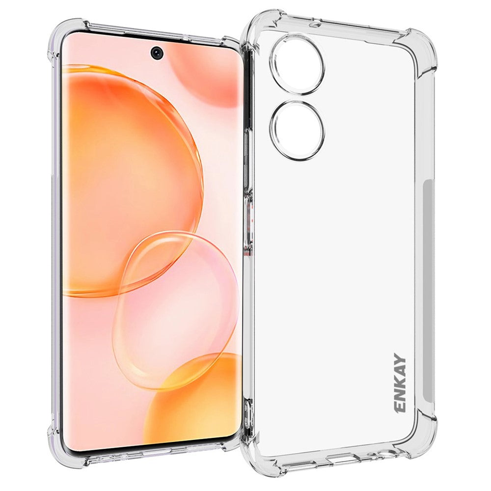 ENKAY HAT PRINCE til Honor Play 50 / Play 50m Cover med Forstærkede Hjørner Klart TPU Telefoncover