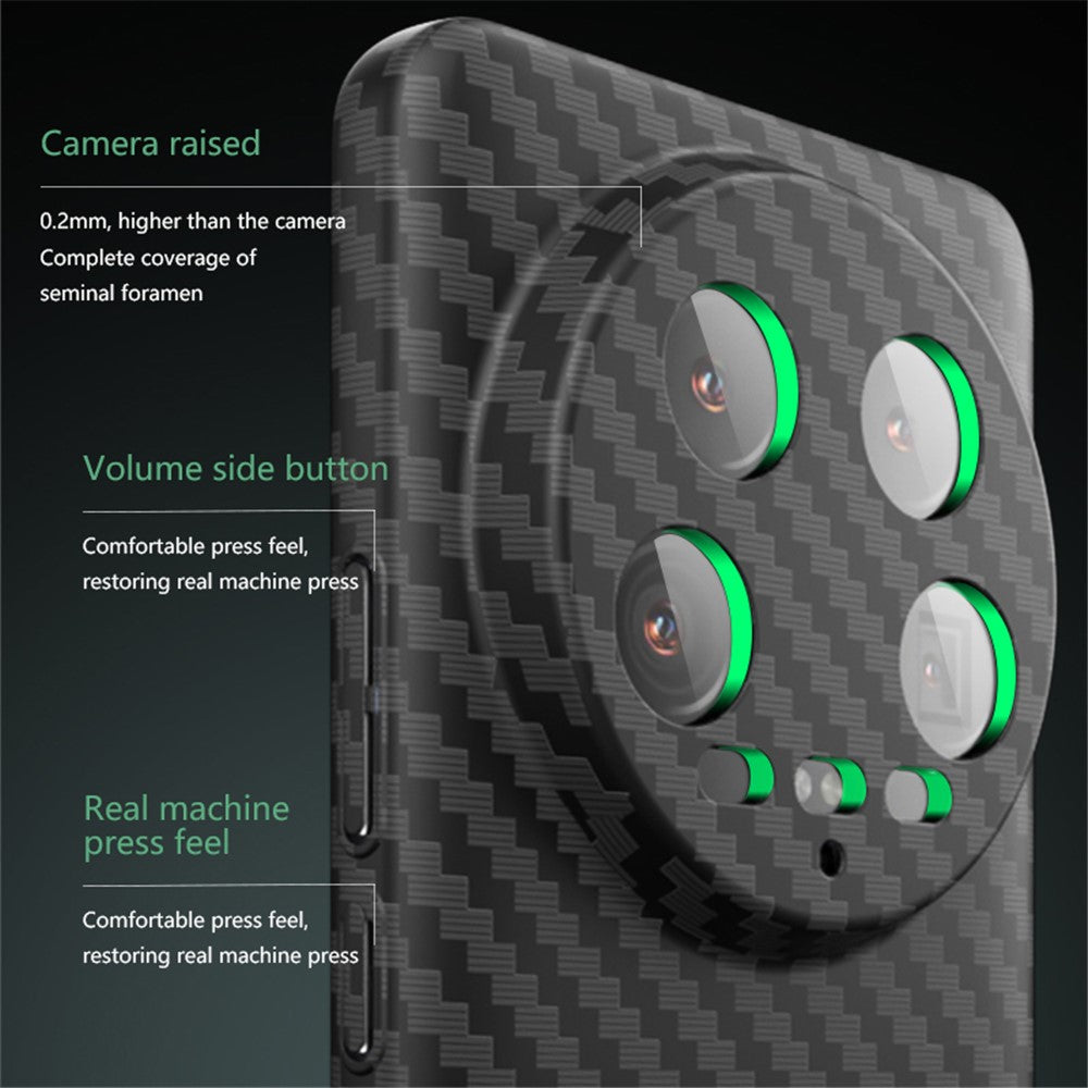 For Xiaomi 14 Ultra Phone Case PC Back Cover Splicing Carbon Fiber Texture