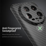For Xiaomi 14 Ultra Phone Case PC Back Cover Splicing Carbon Fiber Texture