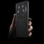 For Xiaomi 14 Ultra Phone Case PC Back Cover Splicing Carbon Fiber Texture