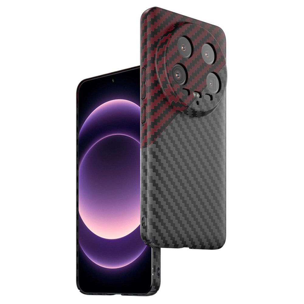 For Xiaomi 14 Ultra Phone Case PC Back Cover Splicing Carbon Fiber Texture