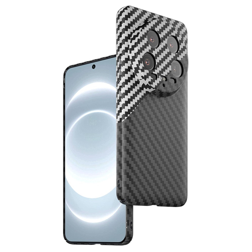 For Xiaomi 14 Ultra Phone Case PC Back Cover Splicing Carbon Fiber Texture