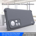 IMAK-cover til Xiaomi Redmi K50 Ultra 5G / 12T 5G med airbags i alle fire hjørner, mat, stødsikkert mobilcover med blød TPU-bagside
