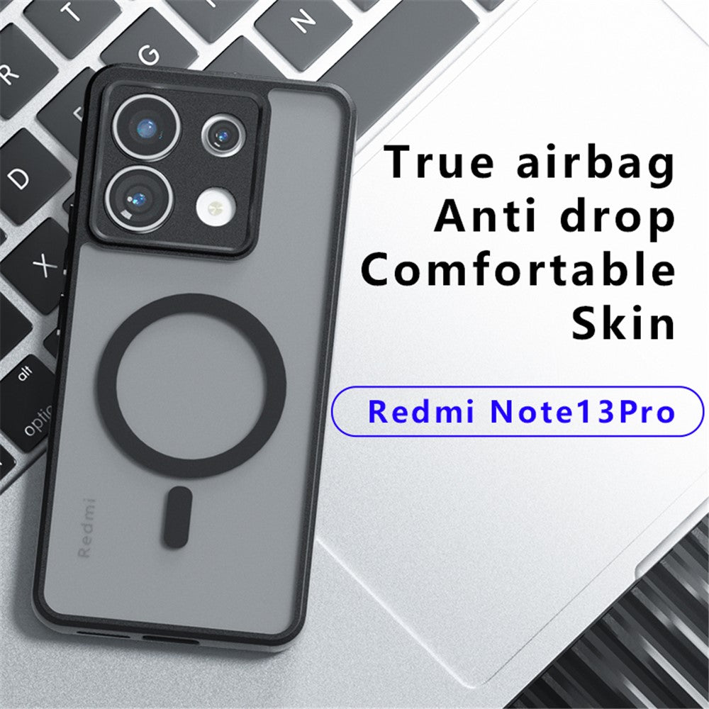 Xiaomi Redmi Note 13 Pro 5G / Poco X6 5G Matt Skal Skin-Touch TPU+PC mobilskal Magnetiskt Skal