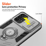 For Samsung Galaxy A23 4G / A23 5G (Global Version) Case PC+TPU Kickstand Lens Lid Phone Cover
