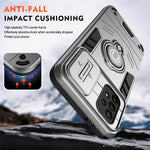 For Samsung Galaxy A23 4G / A23 5G (Global Version) Case PC+TPU Kickstand Lens Lid Phone Cover