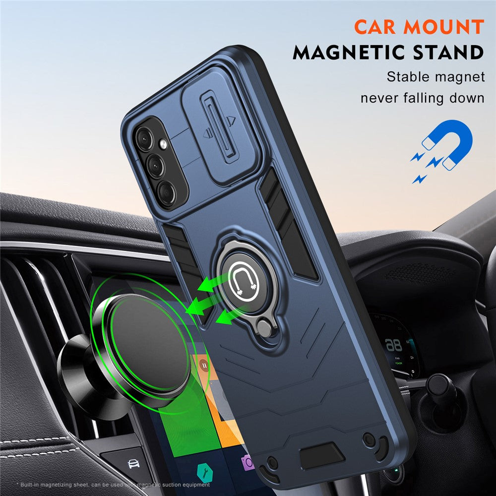 Samsung Galaxy A24 4G (162,1 x 77,6 x 8,3 mm) skal PC+TPU mobilskal med ringstöd