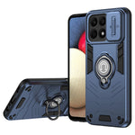 For Honor X8b 4G Case Ring Holder PC+TPU Phone Cover with Slide Lens Window