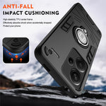 For Xiaomi Redmi Note 13 Pro+ 5G Case PC+TPU Ring Kickstand Shockproof Phone Cover