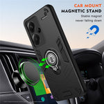 For Xiaomi Redmi Note 13 Pro+ 5G Case PC+TPU Ring Kickstand Shockproof Phone Cover