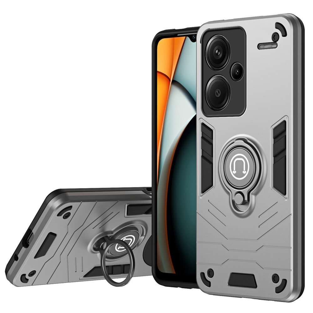 For Xiaomi Redmi Note 13 Pro+ 5G Case PC+TPU Ring Kickstand Shockproof Phone Cover