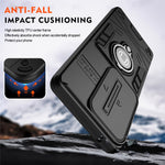 For Xiaomi Redmi Note 13 Pro 4G / Poco M6 Pro 4G Case Slide Lens Guard Phone Cover with Kickstand