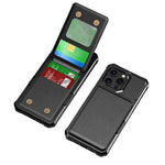 ZM11 Til iPhone 14 Pro Max Kickstand Etui Kortpladser PU Læder+TPU Telefoncover