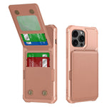 ZM11 Til iPhone 14 Pro Max Kickstand Etui Kortpladser PU Læder+TPU Telefoncover