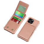 ZM11 Til iPhone 14 Pro etui med kortholder og støttefod i PU-læder + TPU telefoncover