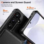 ZM11 For Samsung Galaxy A55 5G Case Leather +TPU Phone Cover Card Holder Kickstand