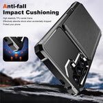 ZM11 For Samsung Galaxy A55 5G Case Leather +TPU Phone Cover Card Holder Kickstand