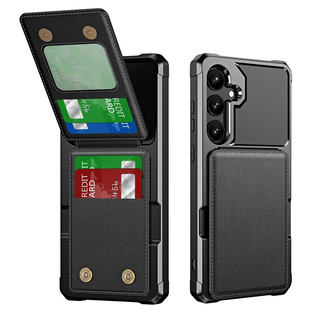 ZM11 For Samsung Galaxy A34 5G Case with Card Holder Leather +TPU Protective Cover