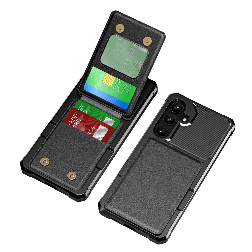 ZM11 För Samsung Galaxy A34 5G Skal med Korthållare Läder + TPU Skyddsfodral