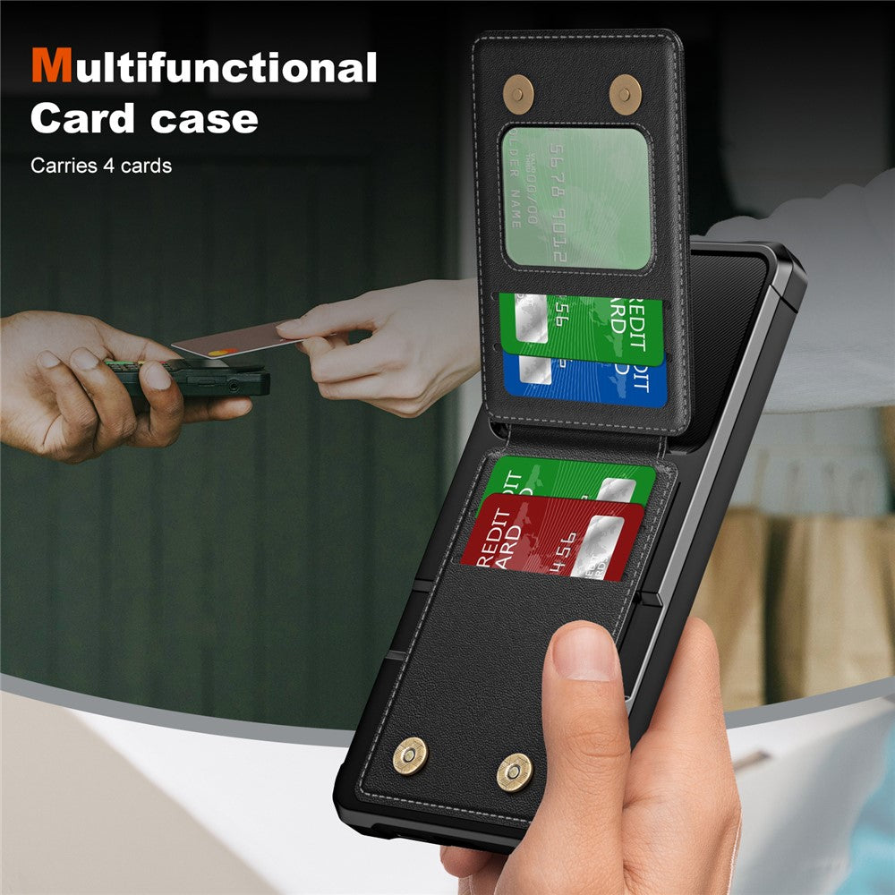 ZM11 For Samsung Galaxy A34 5G Case with Card Holder Leather +TPU Protective Cover