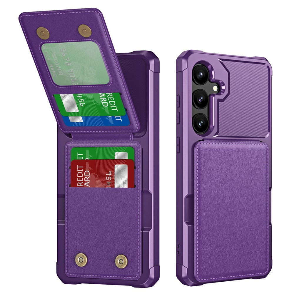 ZM11 För Samsung Galaxy A34 5G Skal med Korthållare Läder + TPU Skyddsfodral