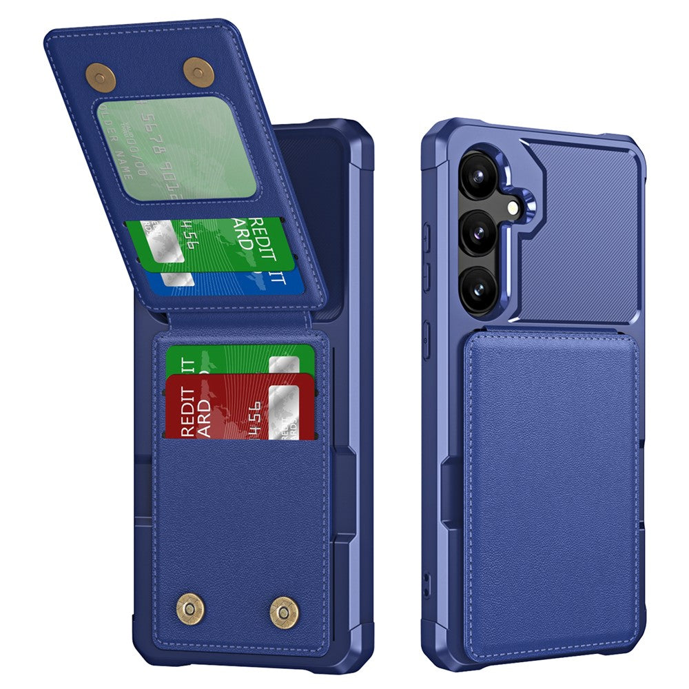 ZM11 För Samsung Galaxy A34 5G Skal med Korthållare Läder + TPU Skyddsfodral