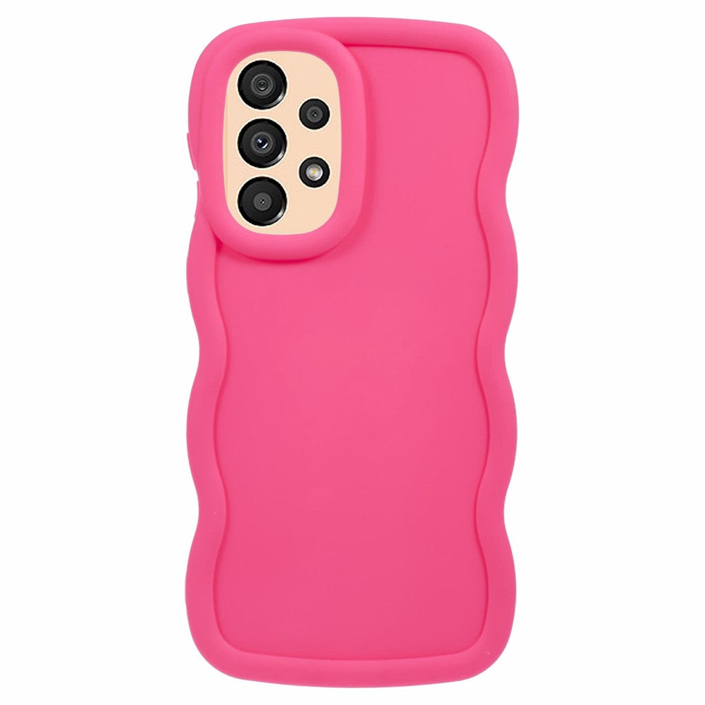 XL Series til Samsung Galaxy A33 5G Cover Ensfarvet Bølget Kant Anti-Fald TPU Telefoncover
