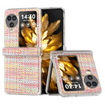 For Oppo Find N3 Flip 5G Case Colorful Plaid Texture PU Leather+PC Back Phone Cover