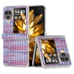 For Oppo Find N3 Flip 5G Case Colorful Plaid Texture PU Leather+PC Back Phone Cover