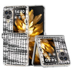 For Oppo Find N3 Flip 5G Case Colorful Plaid Texture PU Leather+PC Back Phone Cover