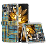 For Oppo Find N3 Flip 5G Case Colorful Plaid Texture PU Leather+PC Back Phone Cover