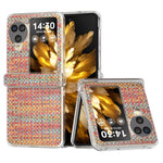 For Oppo Find N3 Flip 5G Case Colorful Plaid Texture PU Leather+PC Back Phone Cover