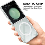 Samsung Galaxy Z Flip7 FE 5G / Z Flip6 5G Magnetiskt skal TPU+Akryl Transparent Skydd