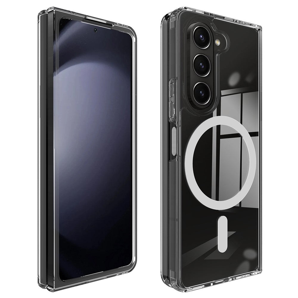 For Samsung Galaxy Z Fold6 5G Case Magnetic Case TPU+Acrylic Shockproof Phone Cover