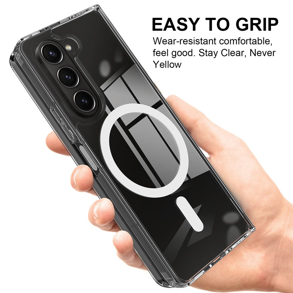 For Samsung Galaxy Z Fold6 5G Case Magnetic Case TPU+Acrylic Shockproof Phone Cover