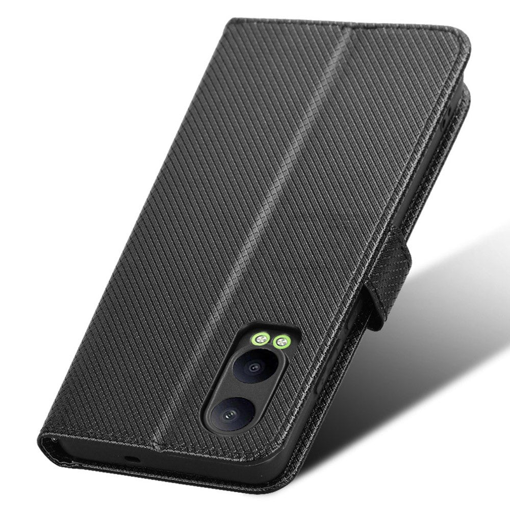 OnePlus Nord CE4 Lite 5G / Oppo K12x 5G (Kina) skal diamantstruktur lädermobilskal
