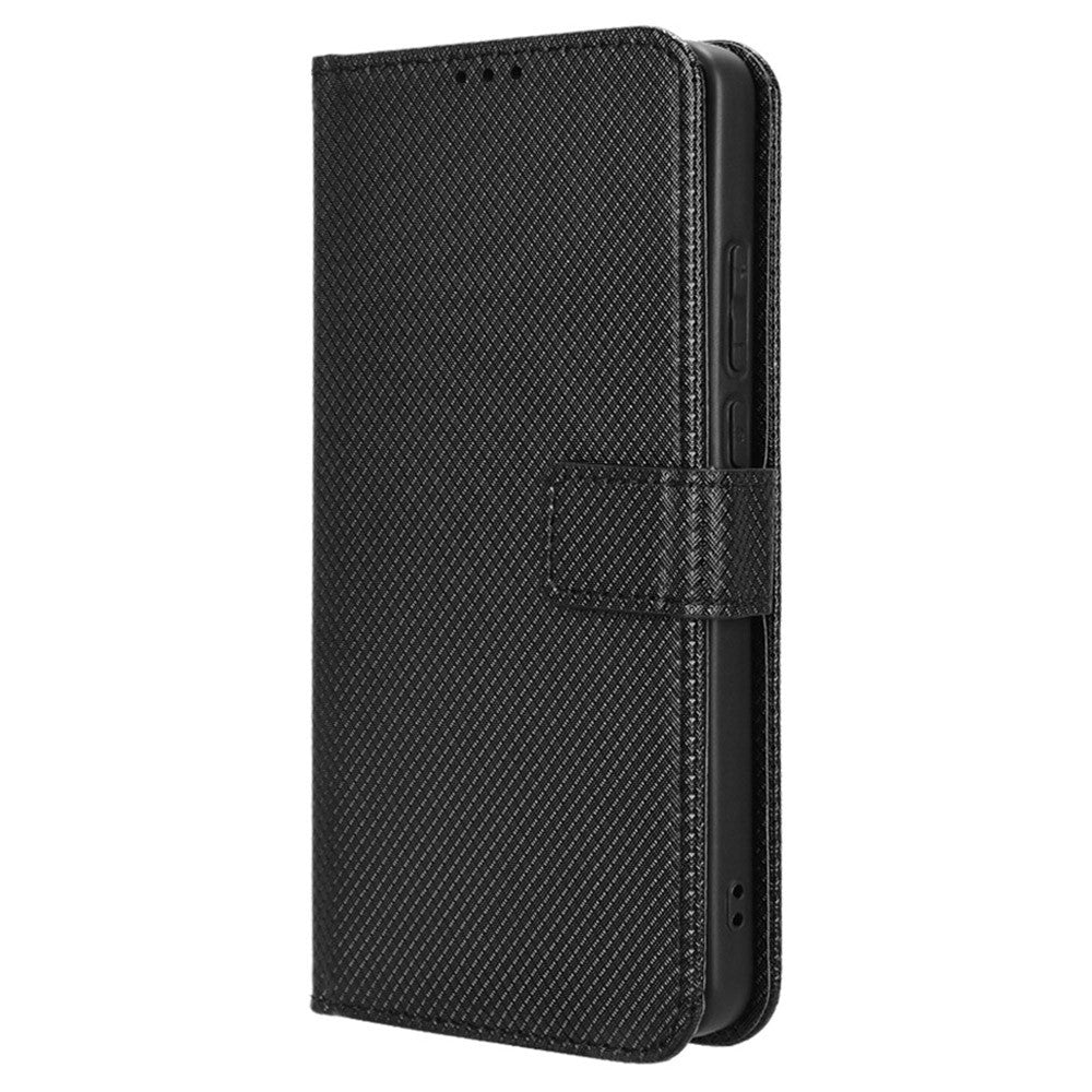 OnePlus Nord CE4 Lite 5G / Oppo K12x 5G (Kina) skal diamantstruktur lädermobilskal