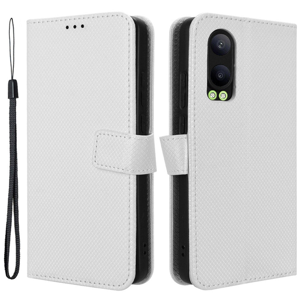 OnePlus Nord CE4 Lite 5G / Oppo K12x 5G (Kina) skal diamantstruktur lädermobilskal