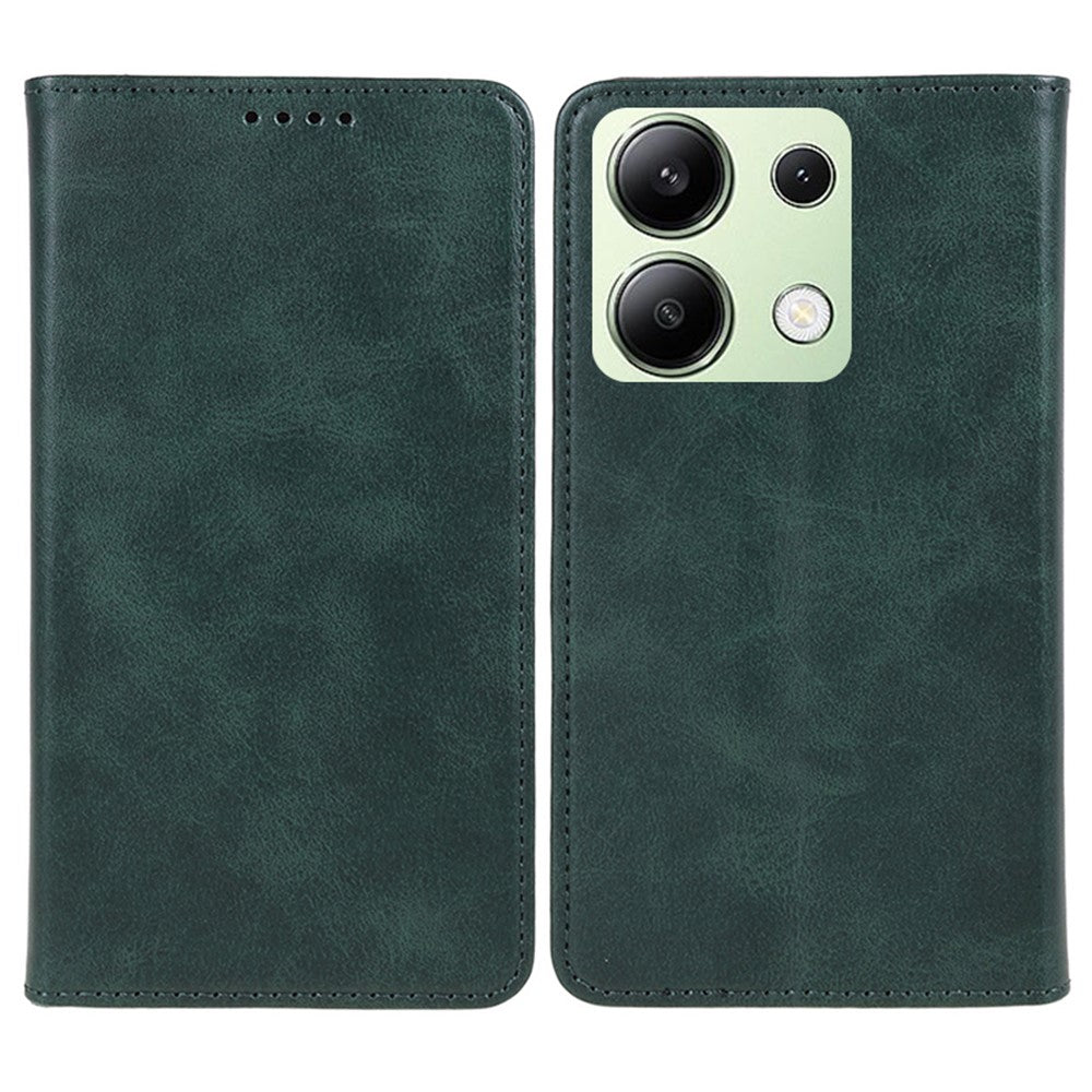 For Xiaomi Redmi Note 13 4G Case Calf Texture Phone Leather Cover Wallet