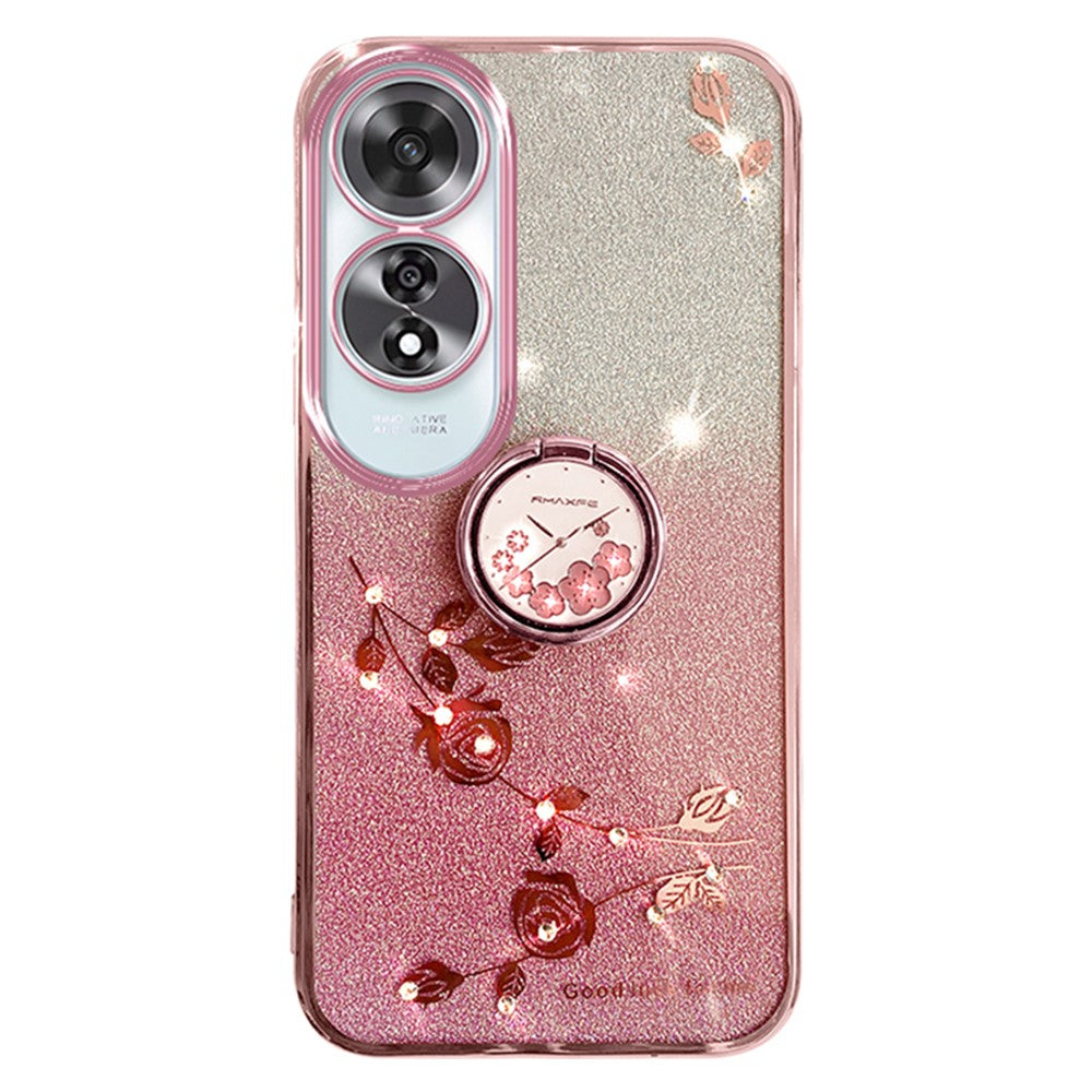 KADEM For Oppo A60 4G Case Kickstand Grip TPU Shiny Phone Cover Glitter Sparkly