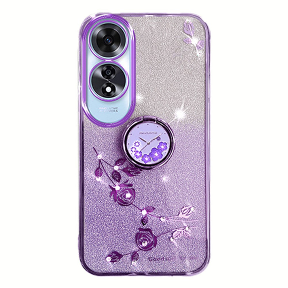 KADEM For Oppo A60 4G Case Kickstand Grip TPU Shiny Phone Cover Glitter Sparkly