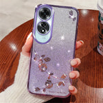 KADEM For Oppo A60 4G TPU Case Rhinestone Decor Phone Cover Flower Pattern