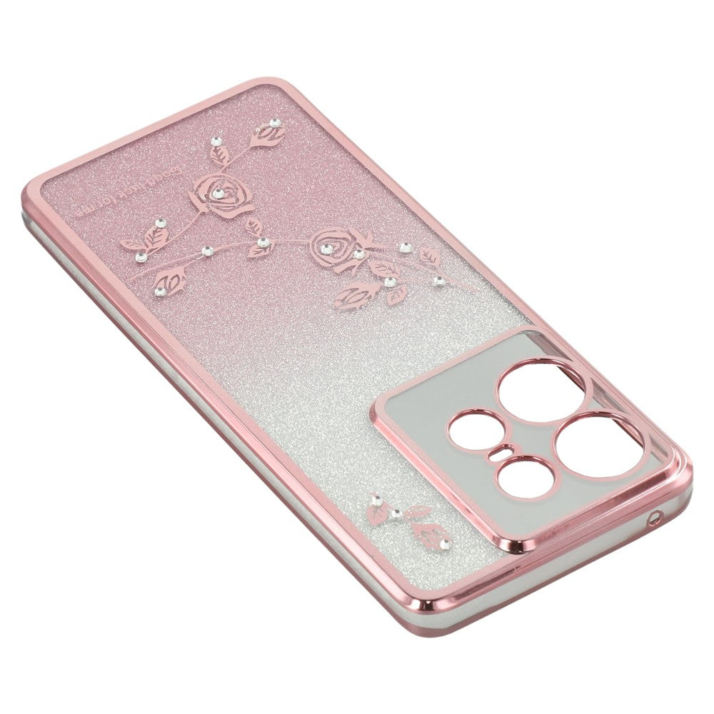 KADEM til Motorola Edge 50 Pro 5G cover, gradient TPU anti-fald telefoncover med snor